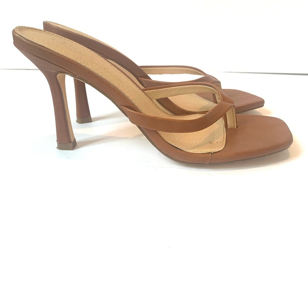 Elegant Brown Heeled Sandals